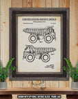 Mining Dump Truck Patent Print - 1975 Mining Invention at Adirondack Retro