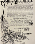 1912 Missouri Kansas & Texas Railway Print Ad MK&T The Katy San Antonio Car