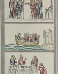 1842 J. Strutt BECKET & KING RECONSILIATION ETC Engraving Antiquities of England