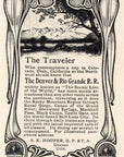 1903 Denver & Rio Grande Railroad Print Ad The Traveler Scenic Line Of The World