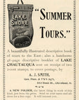 1896 Lake Shore & Michigan Southern Railway Railroad Print Ad Lake Chautauqua