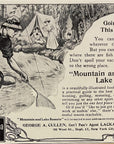 1907 Lackawanna Railroad Print Ad Trout Fishing Camping Tent Mtn & Lake Resorts