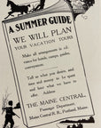 1905 Maine Central Railroad Print Ad A Summer Guide Train Travel Ad