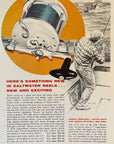 1963 Garcia Mitchell 606 Saltwater Fishing Reel - Fishing Boats NY Print Ad