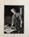 1893 An Old Song Antique Magazine Wood Engraving
