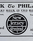 1905 New Jersey Central Railroad Travel Print Ad Atlantic City Sandy Hook Route