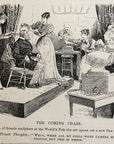 1893 The Coming Craze Antique Magazine Wood Engraving