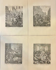 1822 THE STAGES OF CRUELTY (Set of 4) Authentic Hogarth Heath Ed. Antique Prints