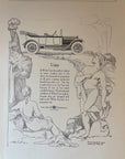 1914 White Company Vintage Car Print Ad Mercury Discards Winged Sandals Cushing