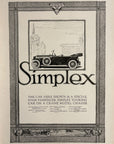 1916 Simplex Crane Six Vintage Car Print Ad Simplex Automobile Co. New York NY