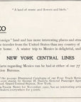 1903 New York Central Railroad Print Ad Old Mexico Land Of Music Flowers