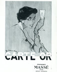 1944 Masse Champagne Vintage Liquor Print Ad - Guy Demachy Illustration
