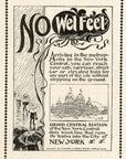 1896 New York Central Railroad Print Ad No Wet Feet Grand Central Station NY