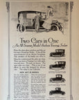 1915 Hudson Touring Sedan Vintage Car Print Ad All-Season Car Detroit MI