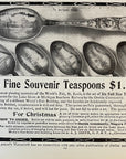 1904 Lake Shore & Michigan Southern Railway Print Ad Xmas Souvenir Teaspoons