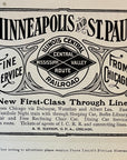 1904 Minneapolis & St. Louis Railroad Print Ad Central Mississippi Valley Route