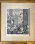1822 BEER STREET & GIN LANE Authentic Hogarth Heath Ed. Antique Prints FRAMED
