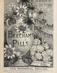 1887 Beecham's Pills Original Antique Print Ad - Quack Medicine Advertisement