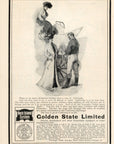 1903 Southern Pacific RR Print Ad Golden State Ltd Yacht Fashion Rock Island