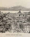 1893 Looking Toward The Lake Antique Magazine Wood Engraving