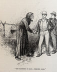 1893 She Fastened On Him A Piercing Look Antique Magazine Wood Engraving