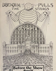 1912 Michelin Tires Print Ad - Bibendum Olympia Motor Show - Before The Show