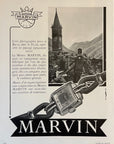 1951 Marvin Watch Ad - Clock Tower - Vintage Photo Print Ad