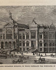 1893 St. Louis Deposition Building, Cleveland Antique Magazine Wood Engraving