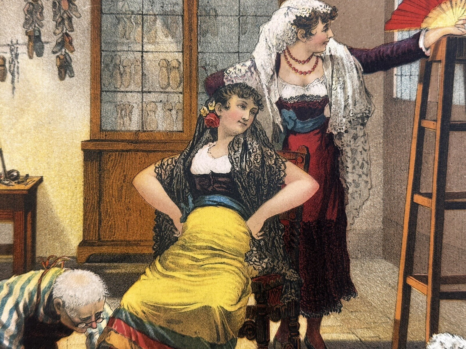 1886 "Inspiration From The Sole" Chromolithograph Print | Magazine Illustration