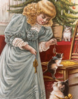 1892 "Kittie’s Christmas" Chromolithograph Print | Magazine Illustration
