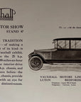 1919 Vauxhall British Car Antique Print Ad Motor Car Olympia Motor Show