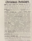 1912 South Eastern & Chatham Railway Railroad Print Ad Christmas Holidays Travel