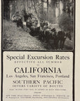 1905 Southern Pacific Railroad Print Ad California San Francisco Train Travel Ad