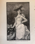 1892 At The Garden Party By J. Machard Antique Magazine Wood Engraving