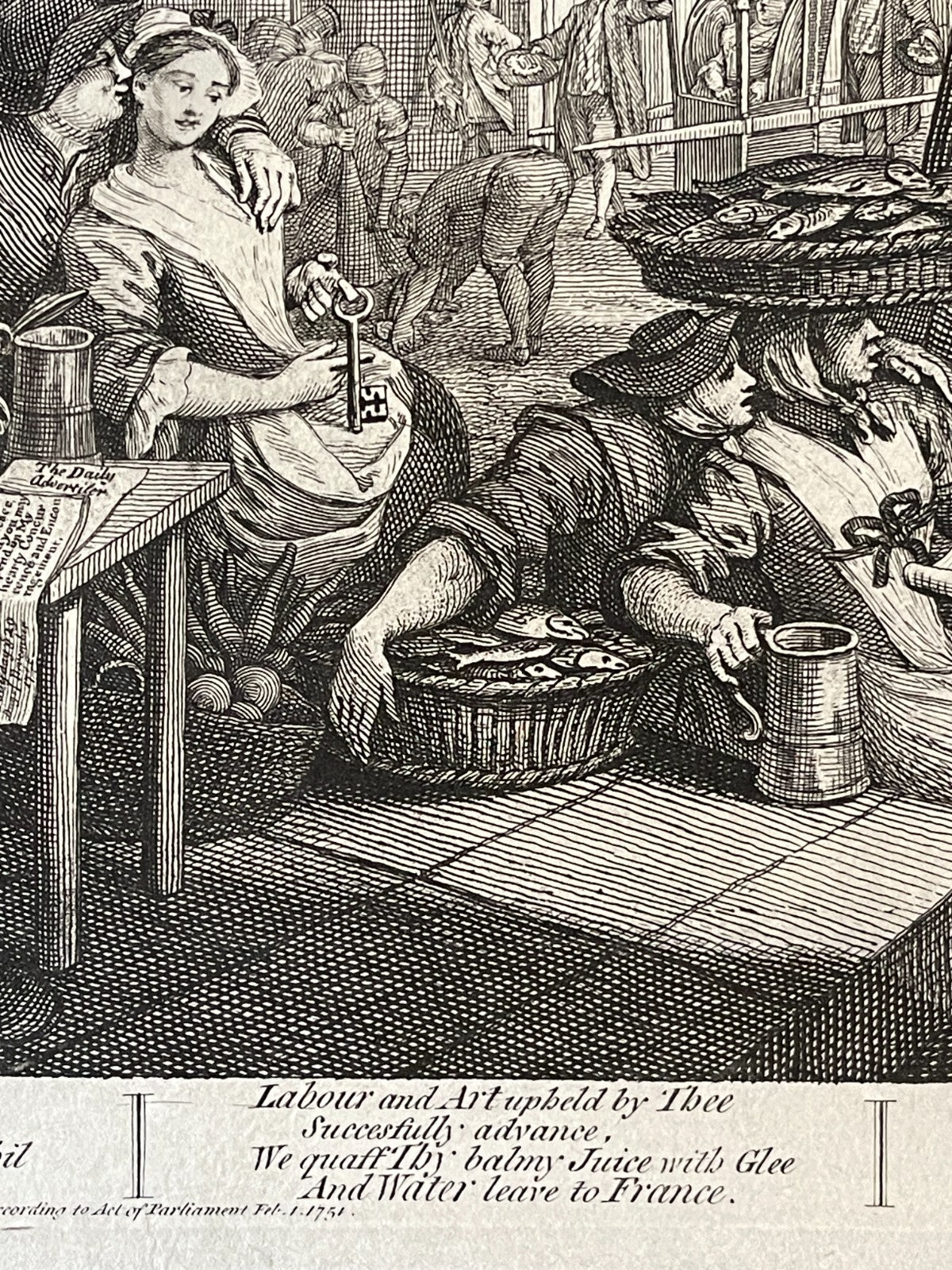 1822 BEER STREET & GIN LANE Authentic Hogarth Heath Ed. Antique Print SET OF 2