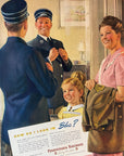 1945 Pennsylvania Railroad Print Ad Trains Trainman Wife How Do I look In Blue
