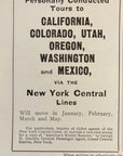 1905 New York Central Railroad Print Ad Railway Travel Utah Oregon Mexico