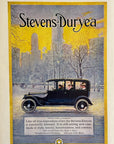 1914 Stevens Duryea Vintage Print Ad - William Foster Art Chicopee Falls MA