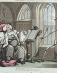 1815 Rowlandson THE BISHOP AND DEATH English Dance Of Death HC Aquatint Etching