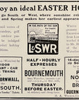 1912 London & South Western Railway Railroad Print Ad L&SWR Easter Holiday Ad