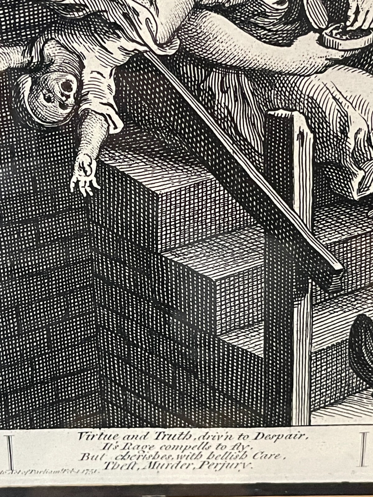 1822 BEER STREET & GIN LANE Authentic Hogarth Heath Ed. Antique Prints FRAMED