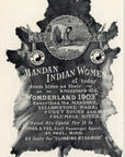 1903 Northern Pacific Railroad Print Ad Mandan Indian Woman Wonderland 1903