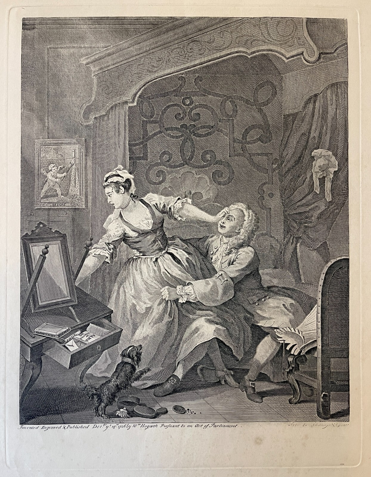 1822 BEFORE AND AFTER Authentic Hogarth Heath Edition Antique Print SET OF 2