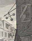 1822 BEER STREET & GIN LANE Authentic Hogarth Heath Ed. Antique Prints FRAMED