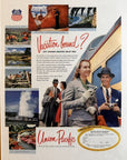 1956 Union Pacific Railroad “Vacation Found?” Print Ad, Railway Advertisement