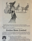 1904 Rock Island System Railroad Print Ad California Flower Festival Horses