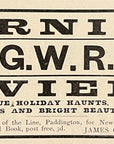 1906 Great Western Railway Print Ad GWR Cornish Riviera Paddington Penzance