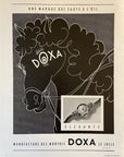 1951 Doxa Waterproof Watch Ad - Horse Illustration - Equestrian Vintage Print Ad