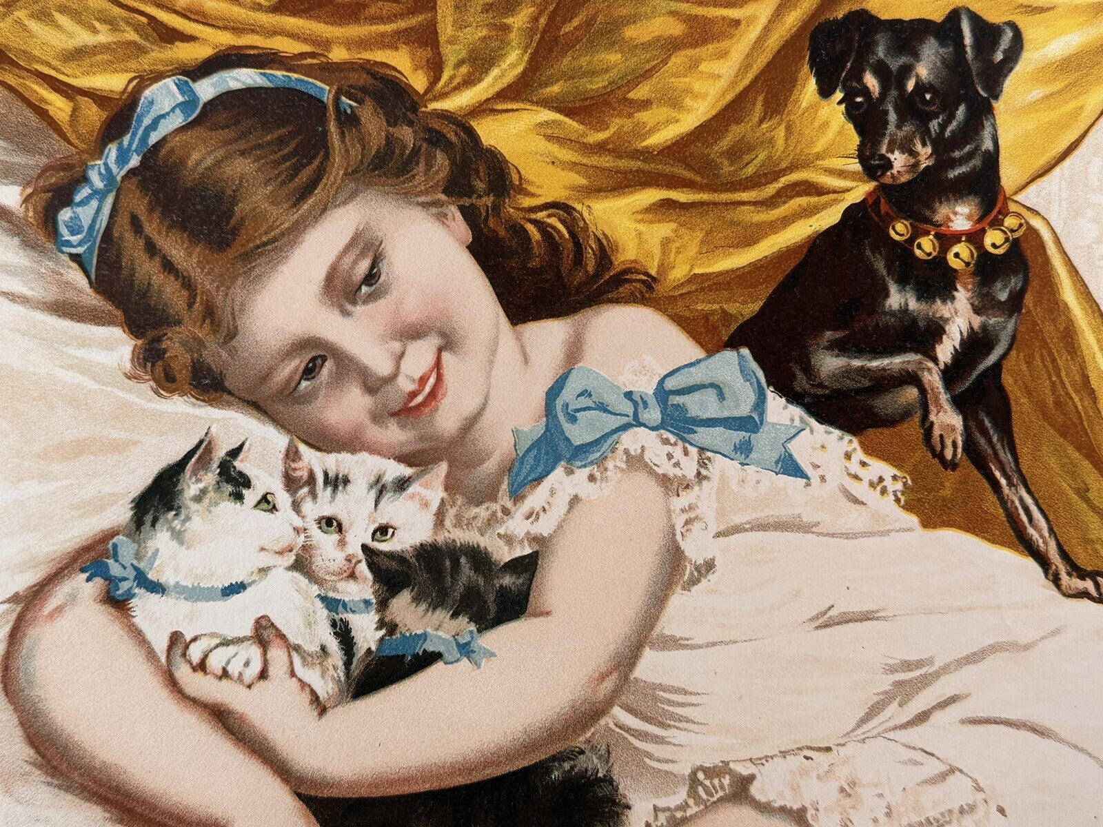 1891 "A Merry Awakening" Chromolithograph Print | Magazine Illustration