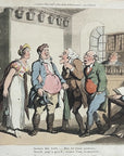 1815 Rowlandson THE INSURANCE OFFICE English Dance Of Death HC Aquatint Etching
